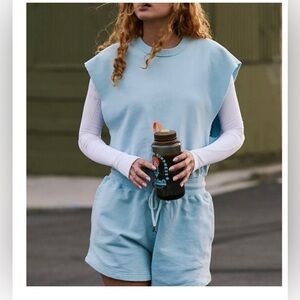 NWOT FP Movement by Free People Throw and Go Shortsie in Refresh